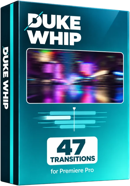 DUKE Whip for Premiere Pro box, 47 transitions